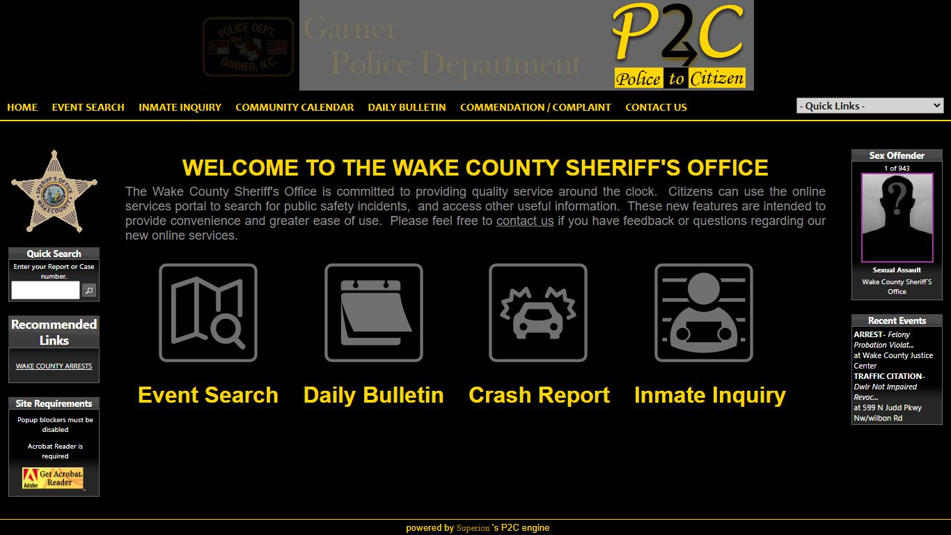 Wake County Sheriff's Office P2C